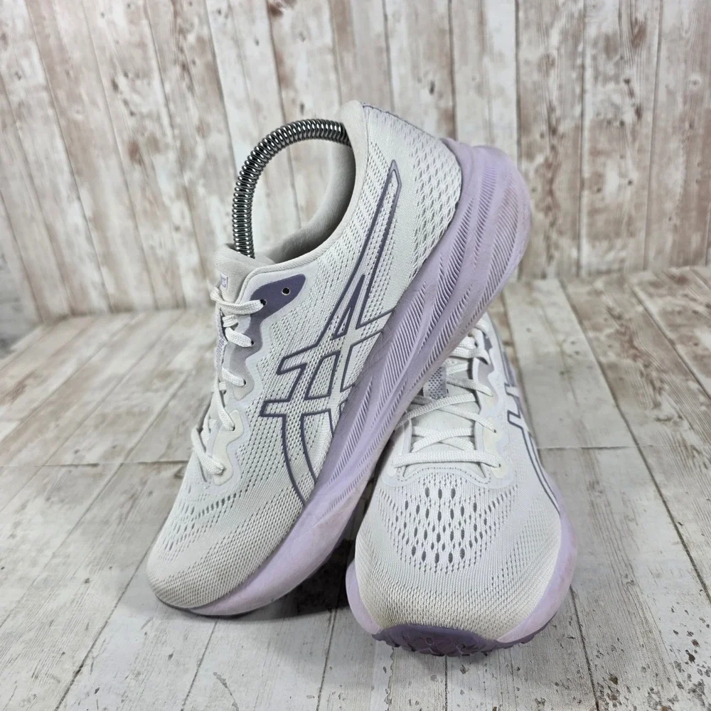 Asics Gel-Pulse 15 Womens Running Shoes White Lilac 1012B593 Size 8.5